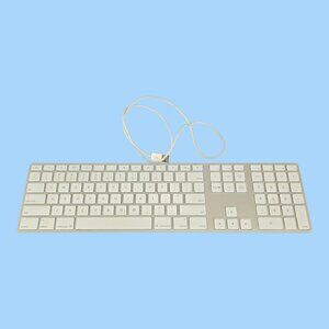 Apple A1243 Wired USB Keyboard Aluminum w/ Numeric Keypad TESTED & WORKS!